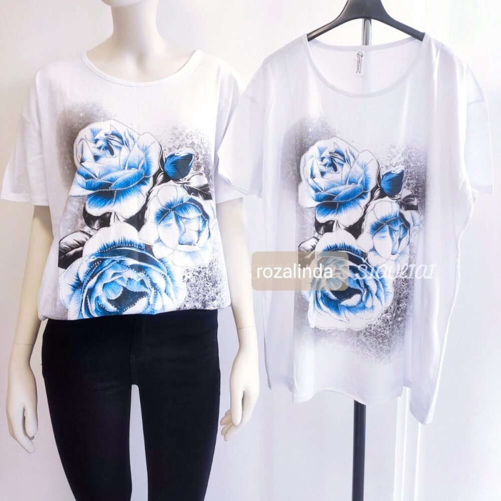 Balti marškinėliai trumpomis rankovėmis