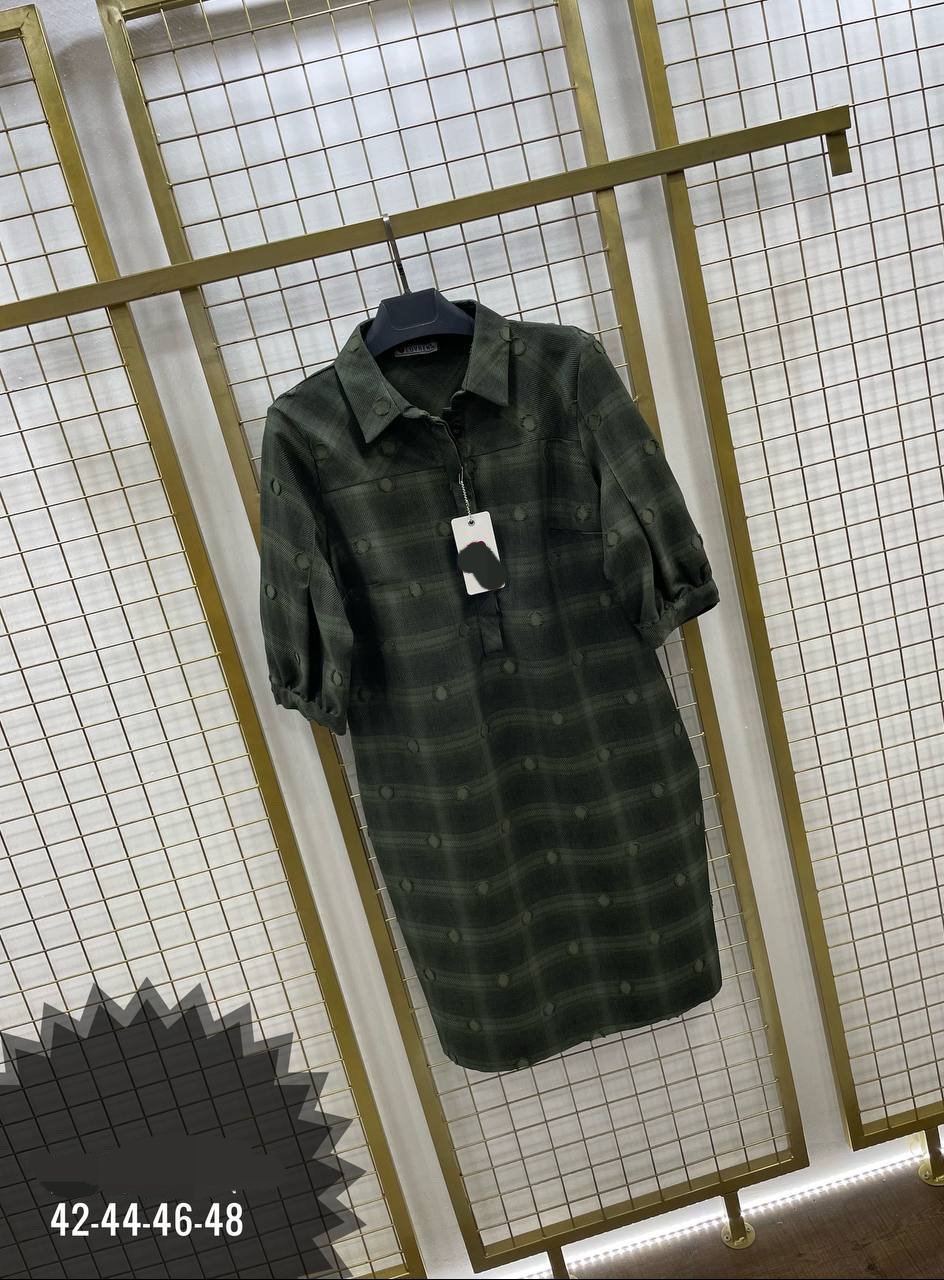 Žalių tonų šiltesnė suknelė - Image 4