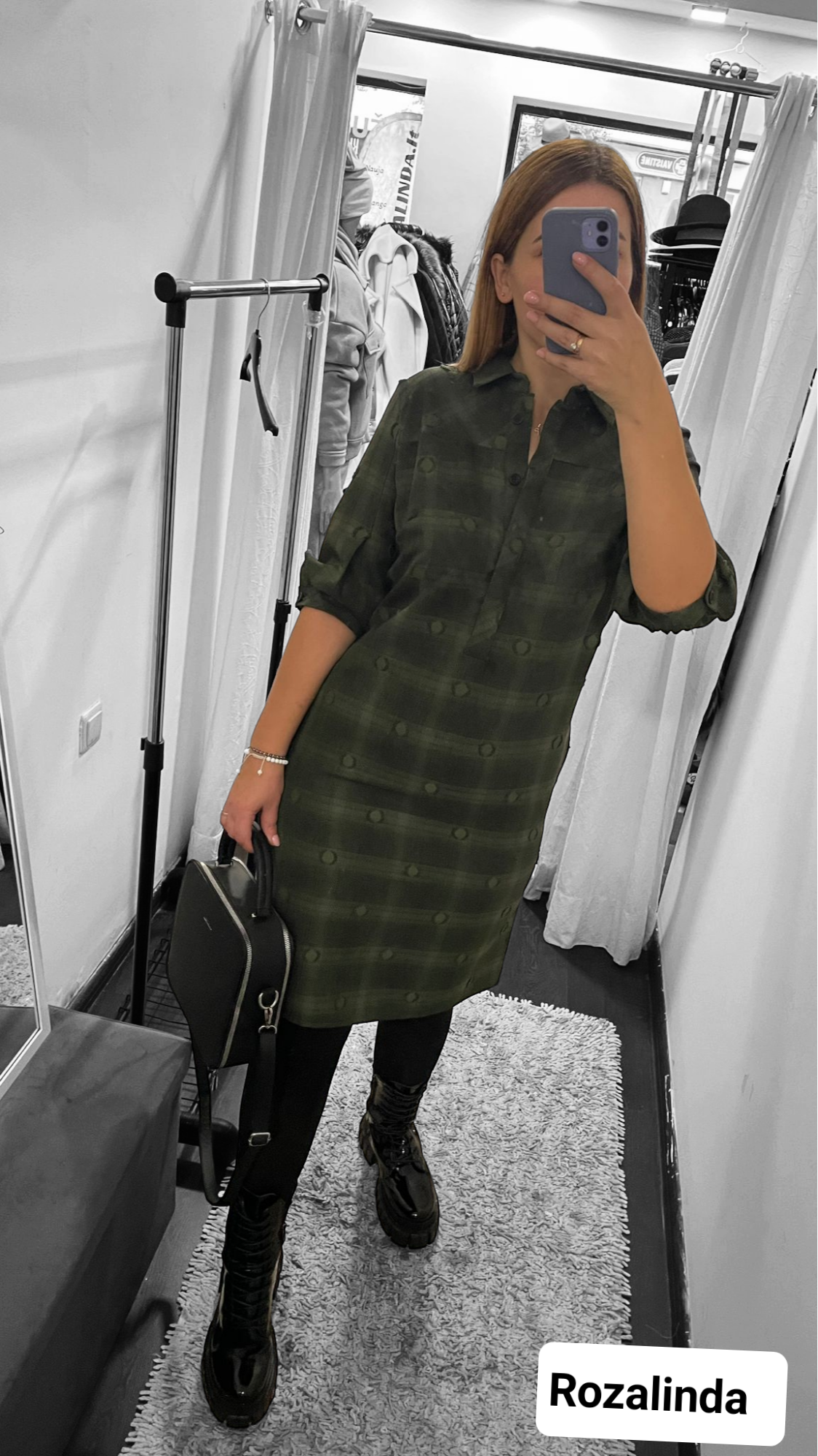 Žalių tonų šiltesnė suknelė - Image 2