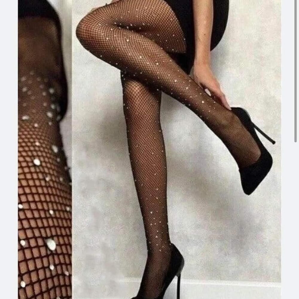 Tinklinės žėrinčios pėdkelnės