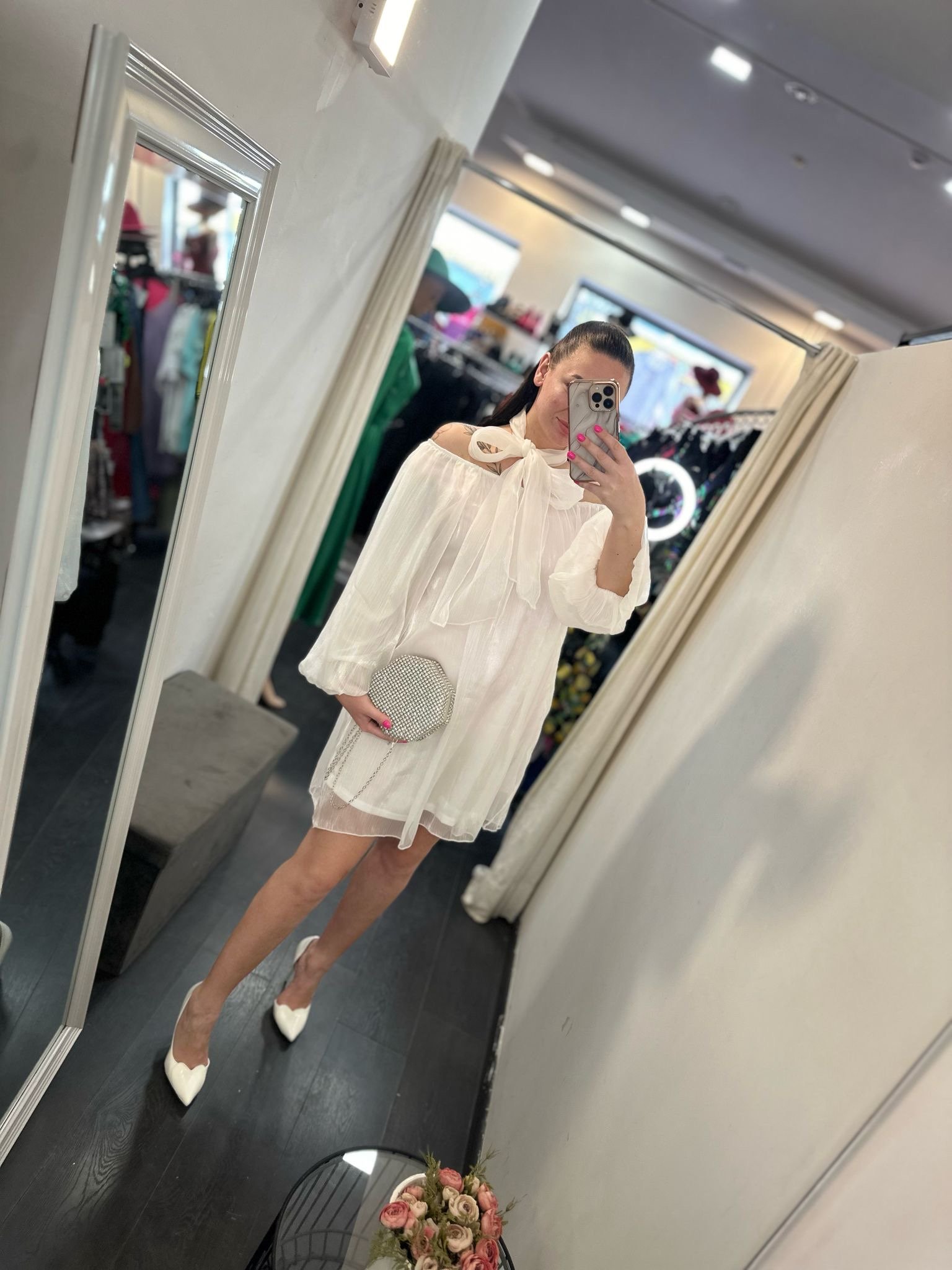 Šifoninė trumpa suknelė - Image 3