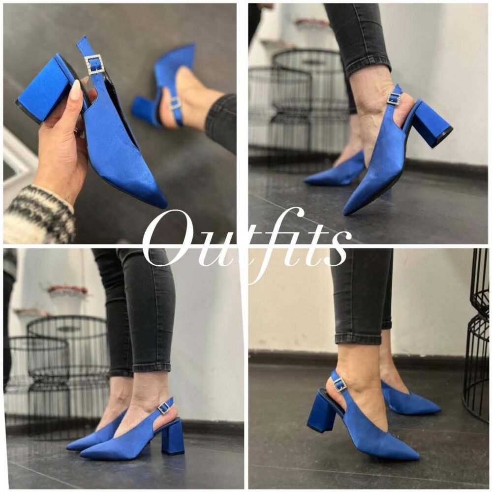 Mėlyni lyg satino aukštakulniai