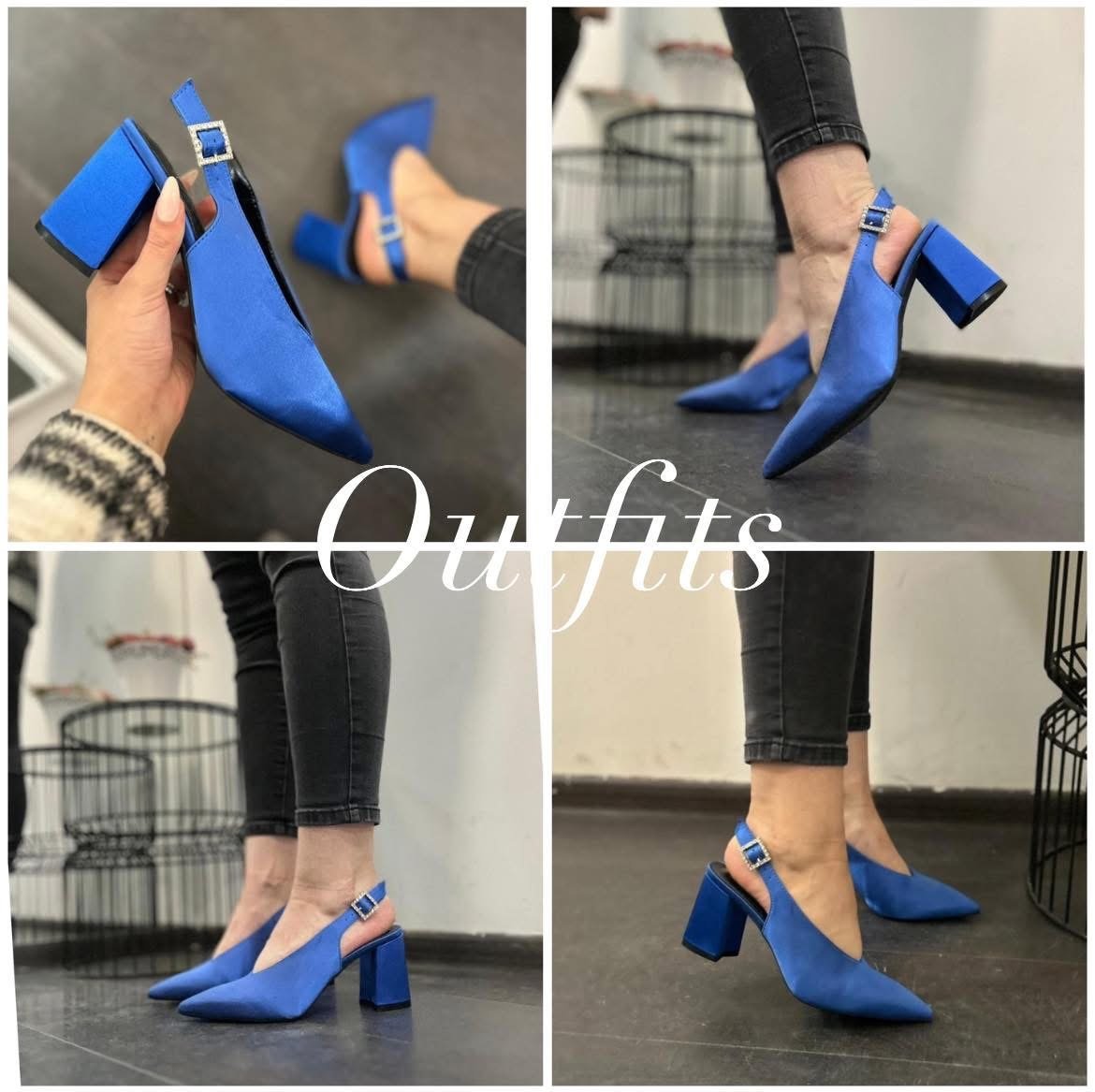 Mėlyni lyg satino aukštakulniai