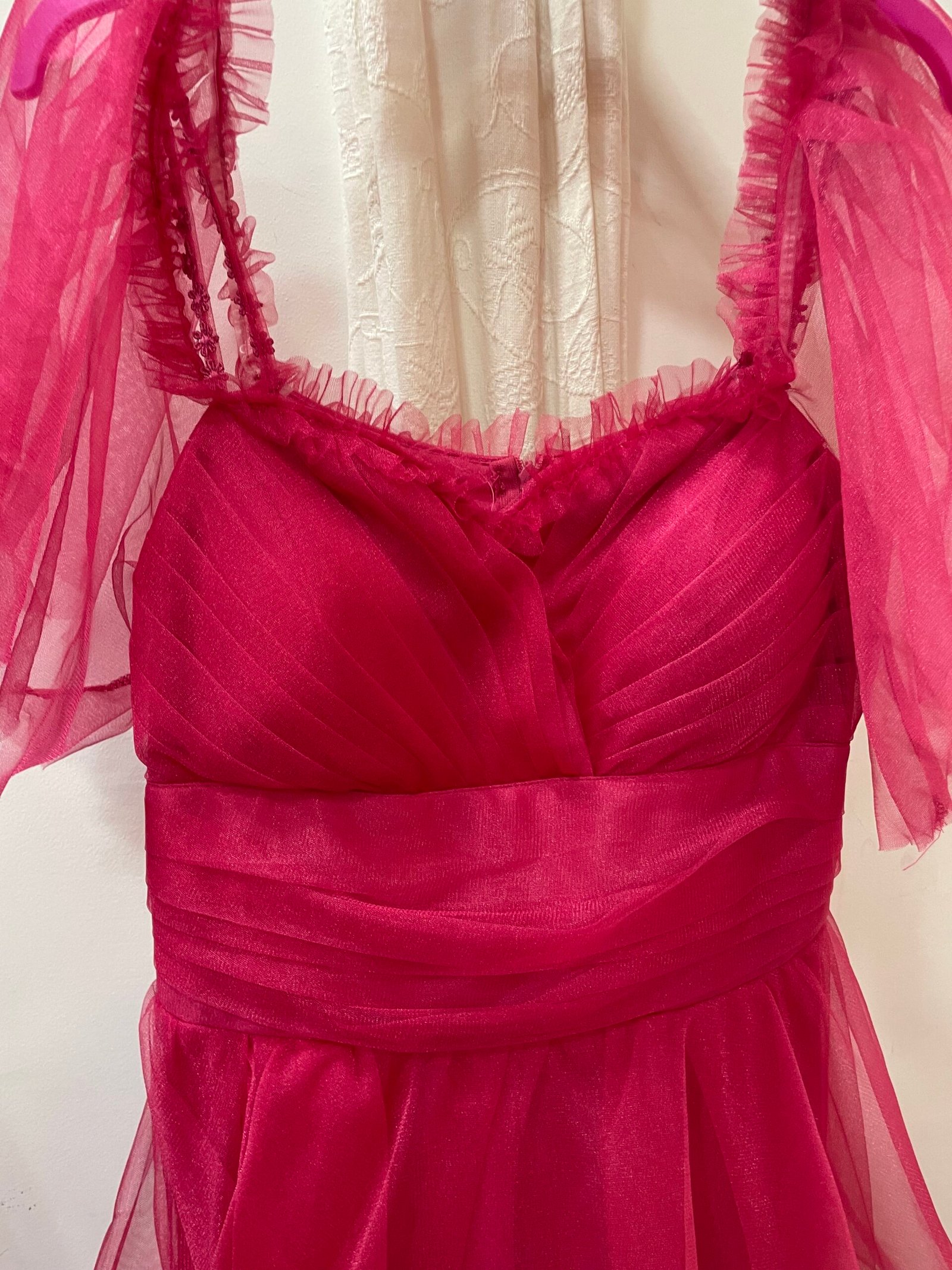 Midi tiulinė suknelė „Fuksijos svajonė“ - Image 3